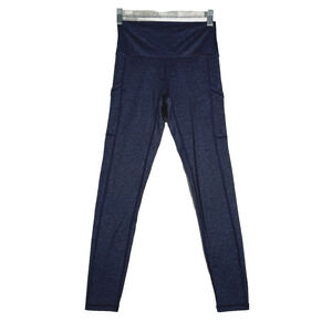 Aerie Pants Womens Small Marled Blue Chill Play Move Leggings Workout Athleisure